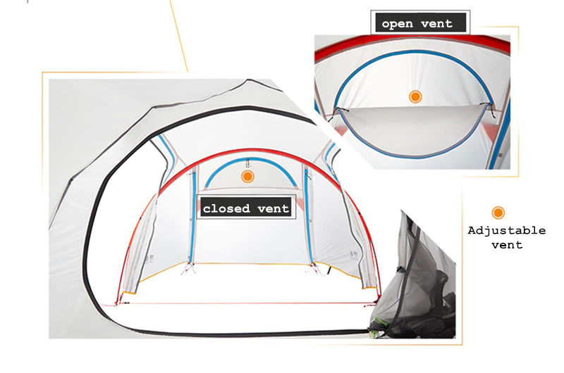 Cheap Goat Tents ASTA GEAR Outdoor 3 Person Tunnel Tent  Rainproof Large Space Family Camping Equipment   